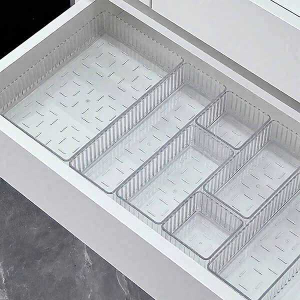011 Acrylic Partition Storage Box Set, Cosmetic Organizer & Shelf