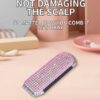 详情-11 Rhinestone - encrusted Cushioned Mini Travel Comb
