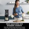 The Ninja Creami Deluxe Ice Cream Cup is compatible with Ninja NC500 and NC5012.