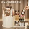 详情-02 360° Rotating Makeup Organizer with Brush Holder