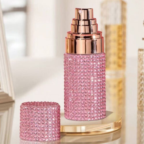 016 Rhinestone - decorated Travel - portable Perfume Transfer Spray Bottle